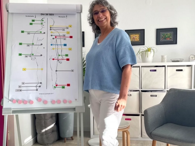 Jin-Shin-Jyutsu-Selbsthilfekurs mit Bianka Leonhardt Bianka Leonhardt erklärt die Energieschlösser im Jin-Shin-Jyutsu-Selbsthilfekurs in ihrer Praxis für mediale Heilung.